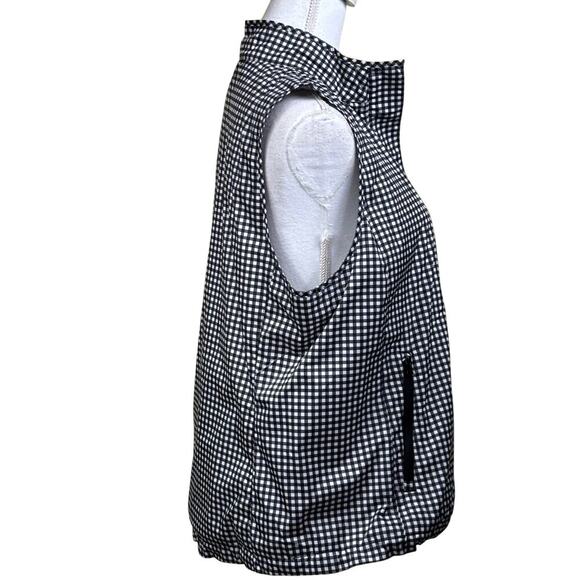 T by Talbots black gingham vest, LP, casual, layering, sporty, Americana - Picture 2 of 6